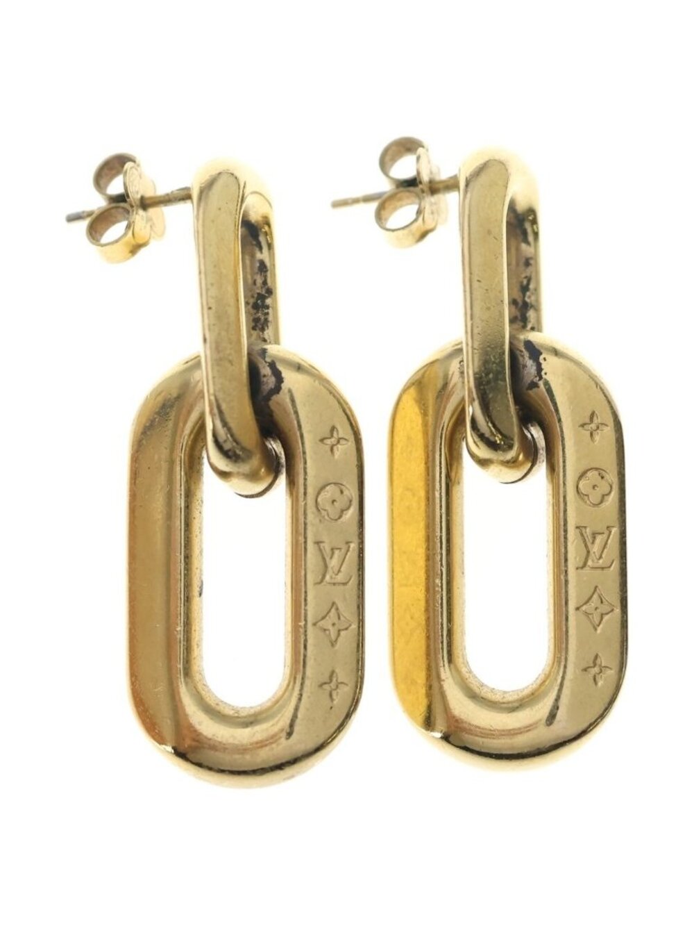 Louis Vuitton Book le Doreille Double Maillon PM Earrings Gold - Picture 4 of 6